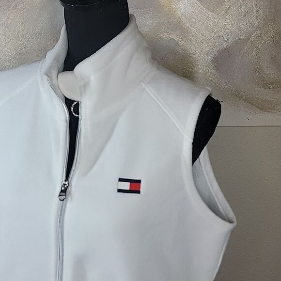 Tommy Hilfiger Sport White Fleece Vest - Picture 6 of 15